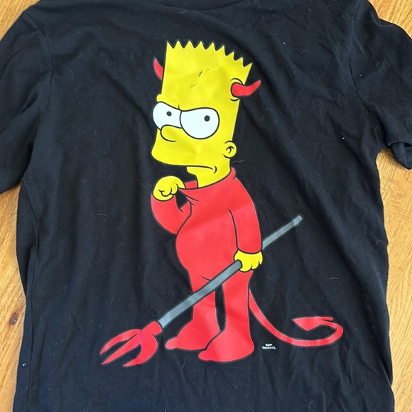 Bart Simpson Graphic Tee Shirt (Bart as a Devil, Black, Size L) - Picture 3 of 5